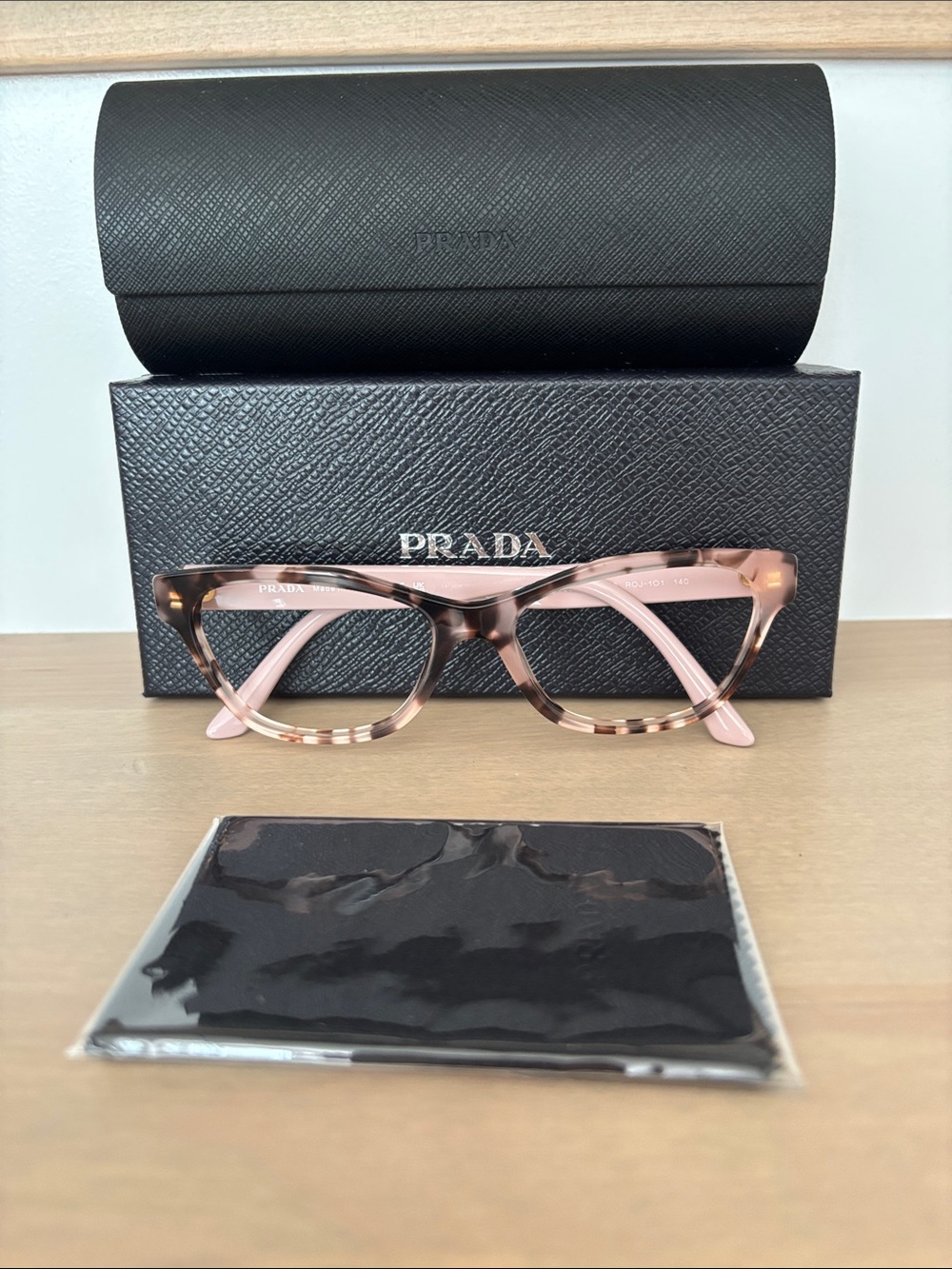 Women’s Prada Pink Tortoise Cat-Eye Acetate Glasses